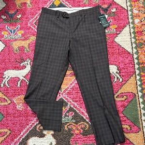 Polo Ralph Lauren Men's Ultraflex plaid 100% wool Dress Pants NWT